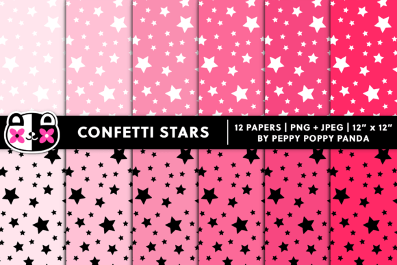 Download Pink Kawaii Confetti Stars - Confetti stars Collection