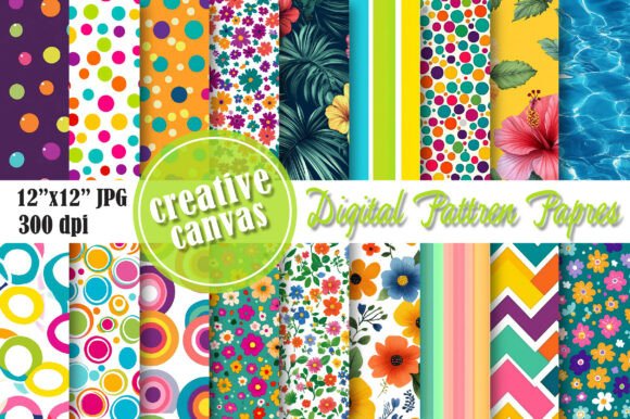 Download Summer Digital Paper Bundle - Summer digital paper Collection