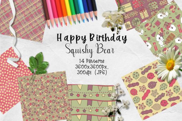 Download Happy Birthday Plushy Polar Bear Paper - Premium Resources