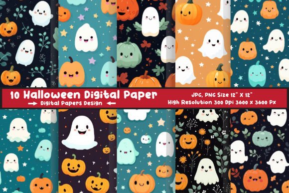 Download Halloween Pattern Digital Paper Pack - Paper pack Collection