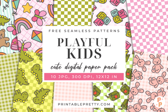 Download Free Kids Digital Paper Pack - Paper pack Collection